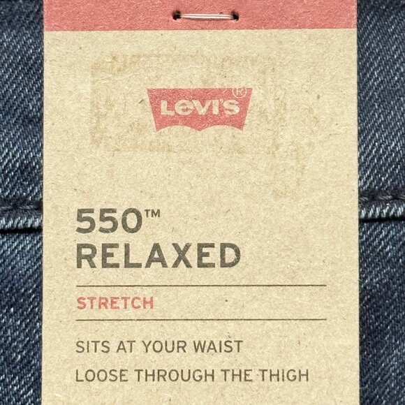 Levis 550 Men's Relaxed Fit Straight Leg Stretch Blue Denim Jeans Size 36x34 NWT - Picture 5 of 11